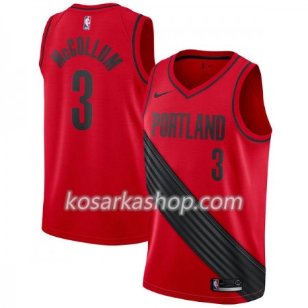 Dres Portland Trail Blazers CJ McCollum 3 Nike 2017-18 Crvena Swingman